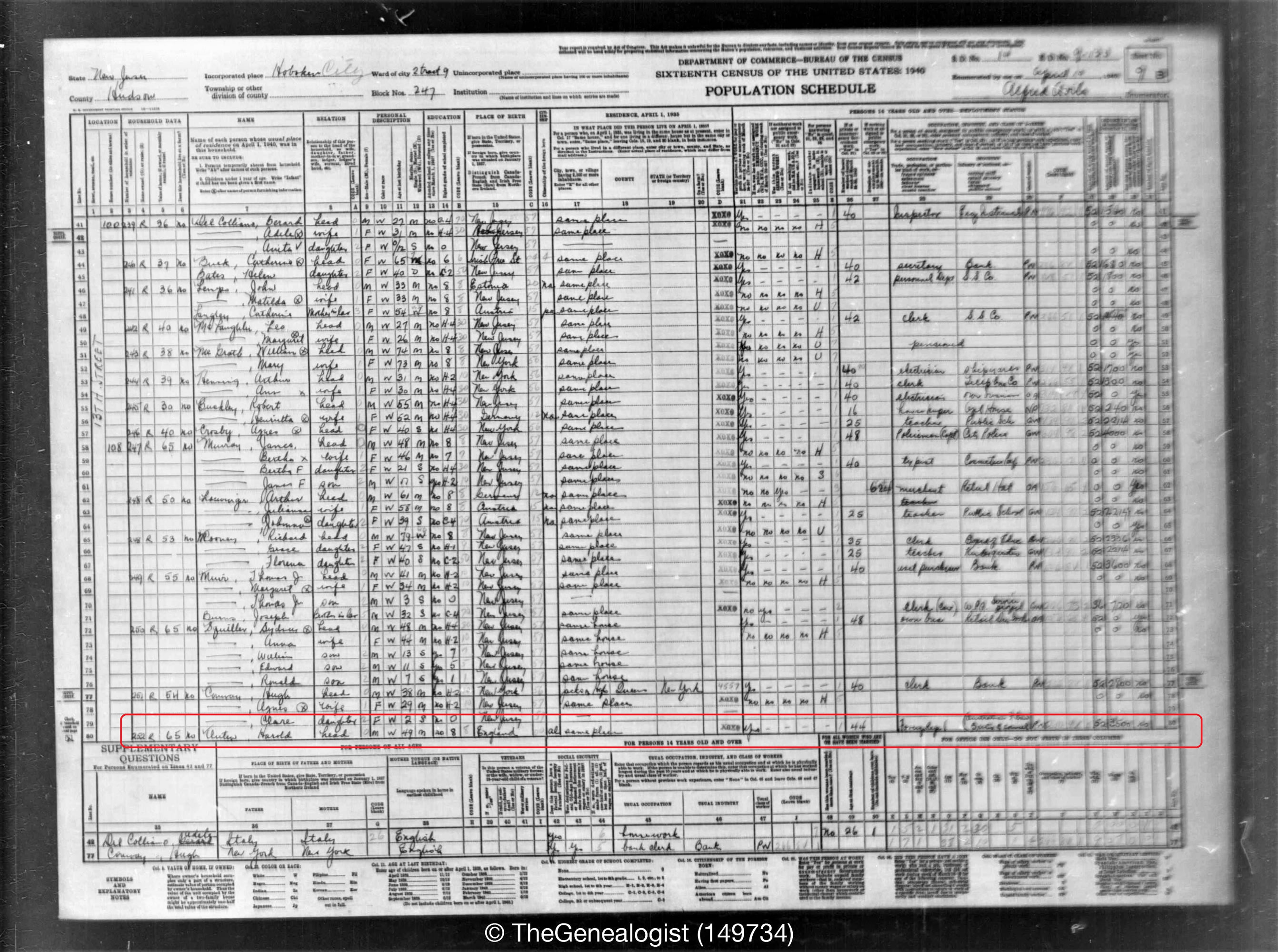 1940 US census of New Jersey